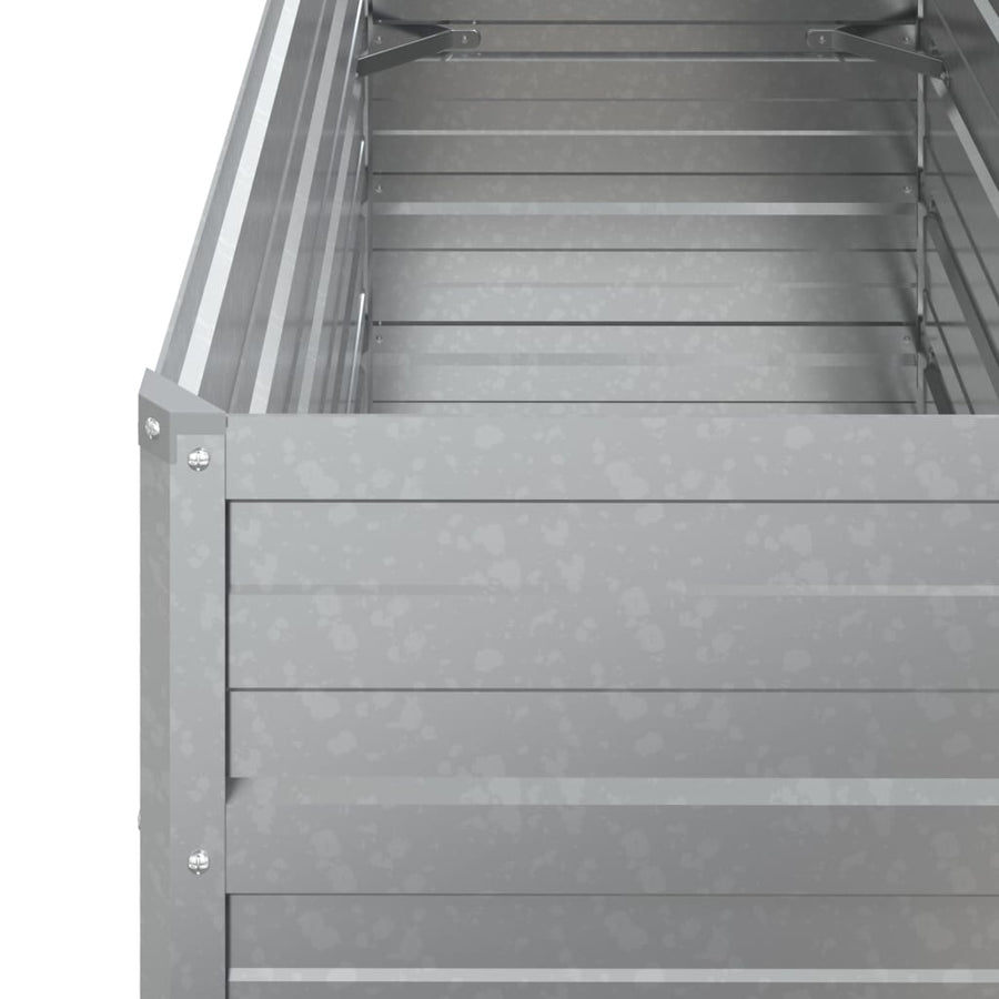 Plantenbak Verhoogd Gegalvaniseerd Staal Zilver 100 x 40 x 77 cm