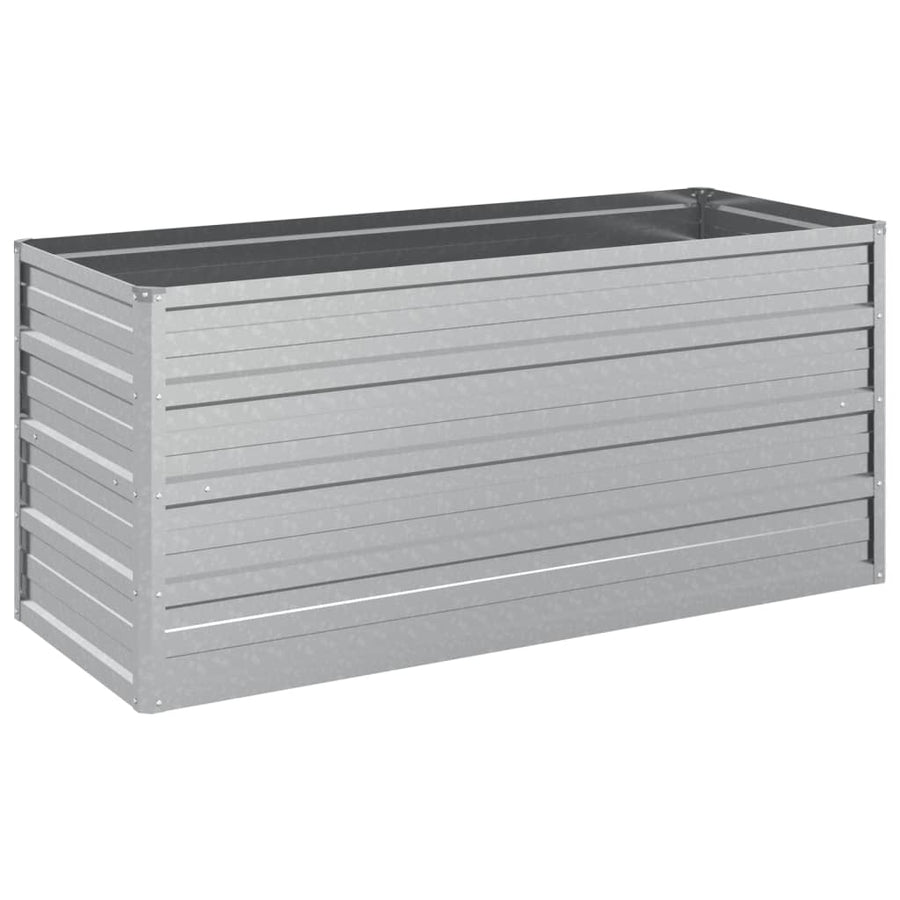 Plantenbak Verhoogd Gegalvaniseerd Staal Zilver 100 x 40 x 45 cm