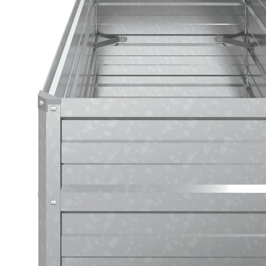 Plantenbak Verhoogd Gegalvaniseerd Staal Zilver 100 x 40 x 45 cm