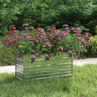 Plantenbak verhoogd 100x40x45 cm staal zilver