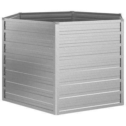 Plantenbak Verhoogd 29X77 Cm Gegalvaniseerd Staal Kleur 129 x 129 x 77 cm Zilver