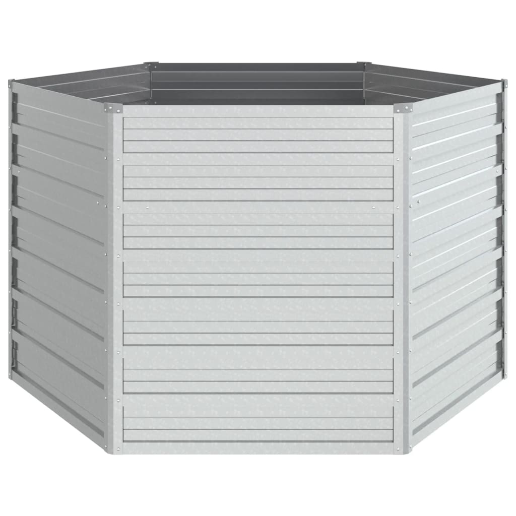 Plantenbak Verhoogd 29X77 Cm Gegalvaniseerd Staal Kleur 129 x 129 x 77 cm Zilver