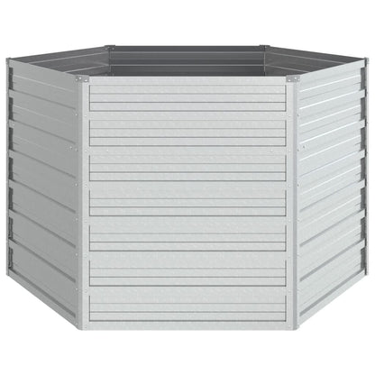 Plantenbak Verhoogd 29X77 Cm Gegalvaniseerd Staal Kleur 129 x 129 x 77 cm Zilver