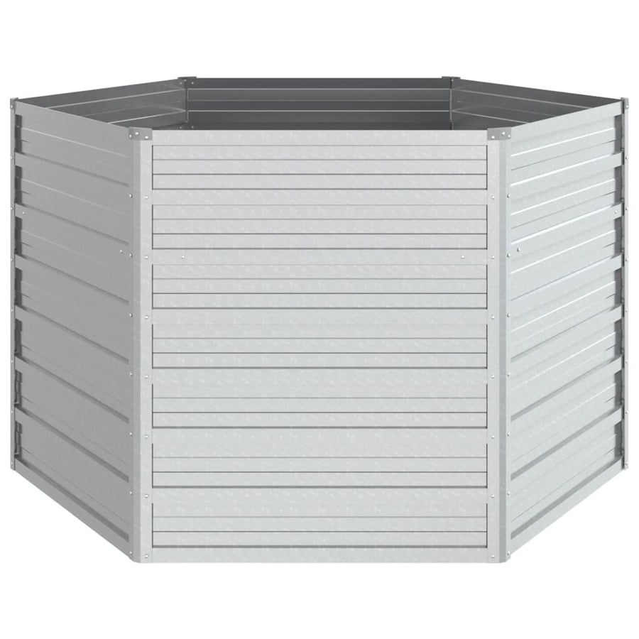 Plantenbak Verhoogd 29X77 Cm Gegalvaniseerd Staal Kleur 129 x 129 x 77 cm Zilver