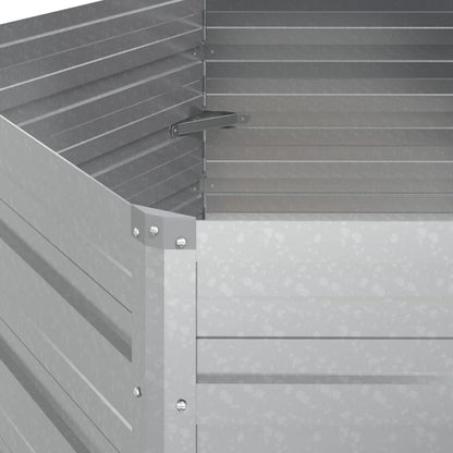 Plantenbak Verhoogd 29X77 Cm Gegalvaniseerd Staal Kleur 129 x 129 x 77 cm Zilver
