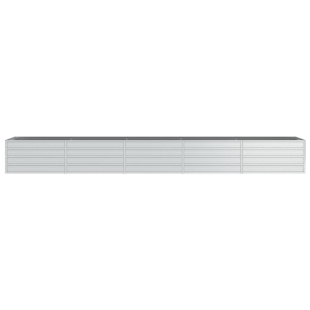 Plantenbak Verhoogd Gegalvaniseerd Staal Zilver 400 x 80 x 45 cm