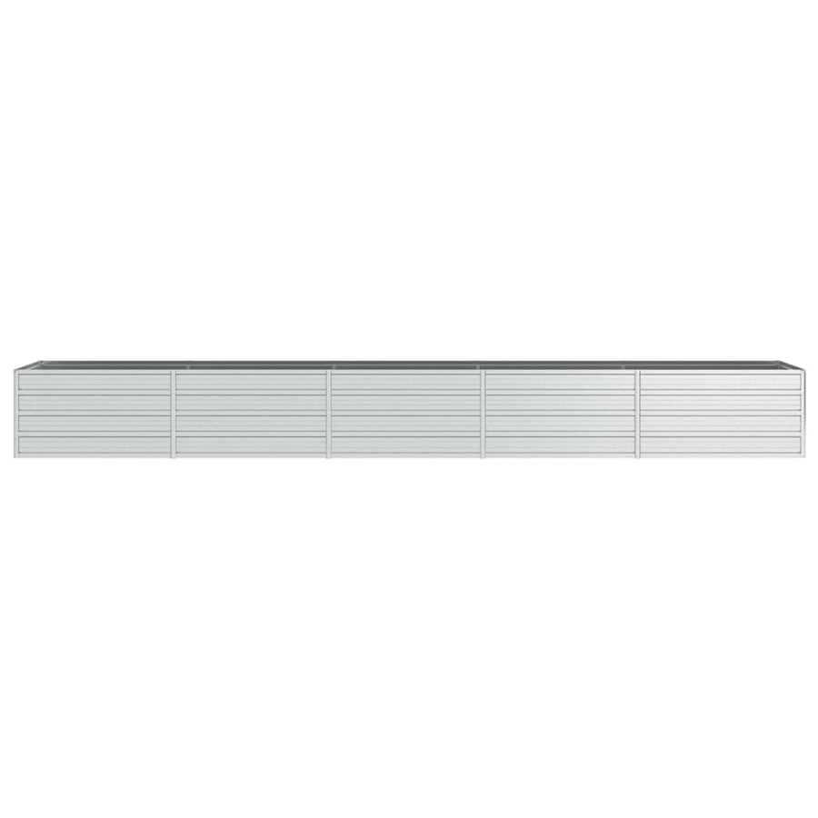 Plantenbak Verhoogd Gegalvaniseerd Staal Zilver 400 x 80 x 45 cm