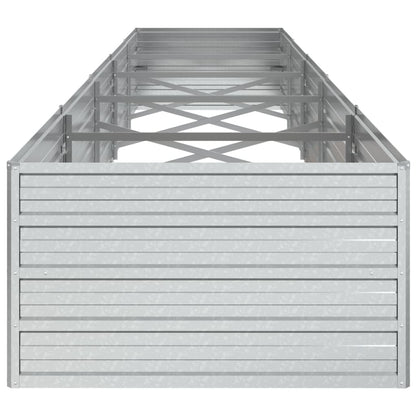 Plantenbak Verhoogd Gegalvaniseerd Staal Zilver 400 x 80 x 45 cm