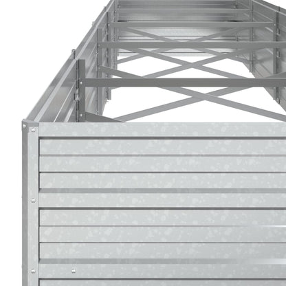 Plantenbak Verhoogd Gegalvaniseerd Staal Zilver 400 x 80 x 45 cm