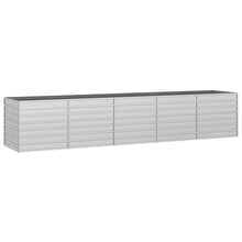 Plantenbak Verhoogd 400X80X45 Cm Gegalvaniseerd Staal Zilver 400 x 80 x 77 cm