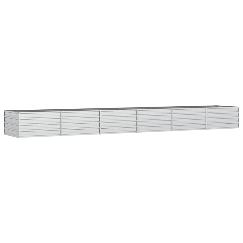 Plantenbak Verhoogd Gegalvaniseerd Staal Zilver 480 x 80 x 45 cm
