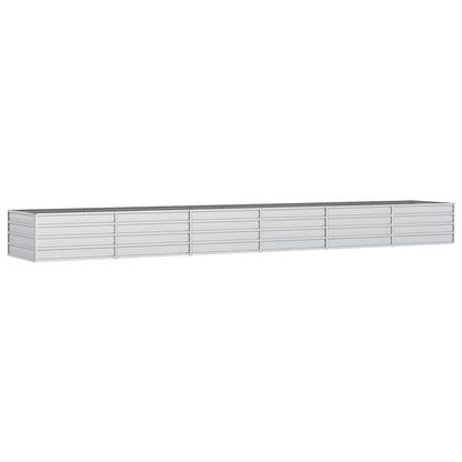 Plantenbak Verhoogd Gegalvaniseerd Staal Zilver 480 x 80 x 45 cm