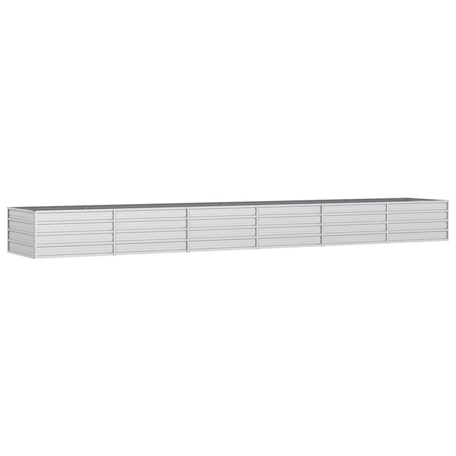 Plantenbak Verhoogd Gegalvaniseerd Staal Zilver 480 x 80 x 45 cm