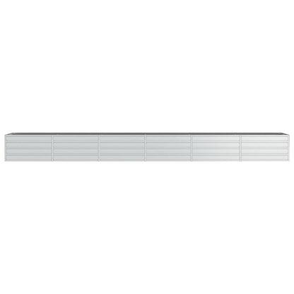 Plantenbak Verhoogd Gegalvaniseerd Staal Zilver 480 x 80 x 45 cm