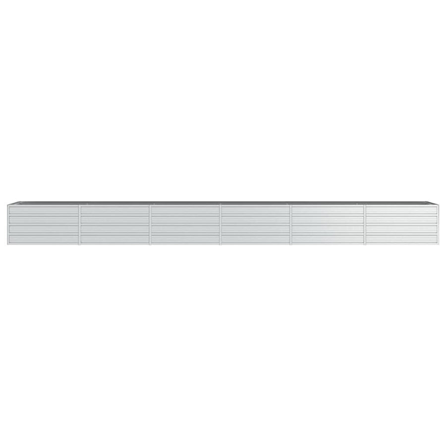 Plantenbak Verhoogd Gegalvaniseerd Staal Zilver 480 x 80 x 45 cm