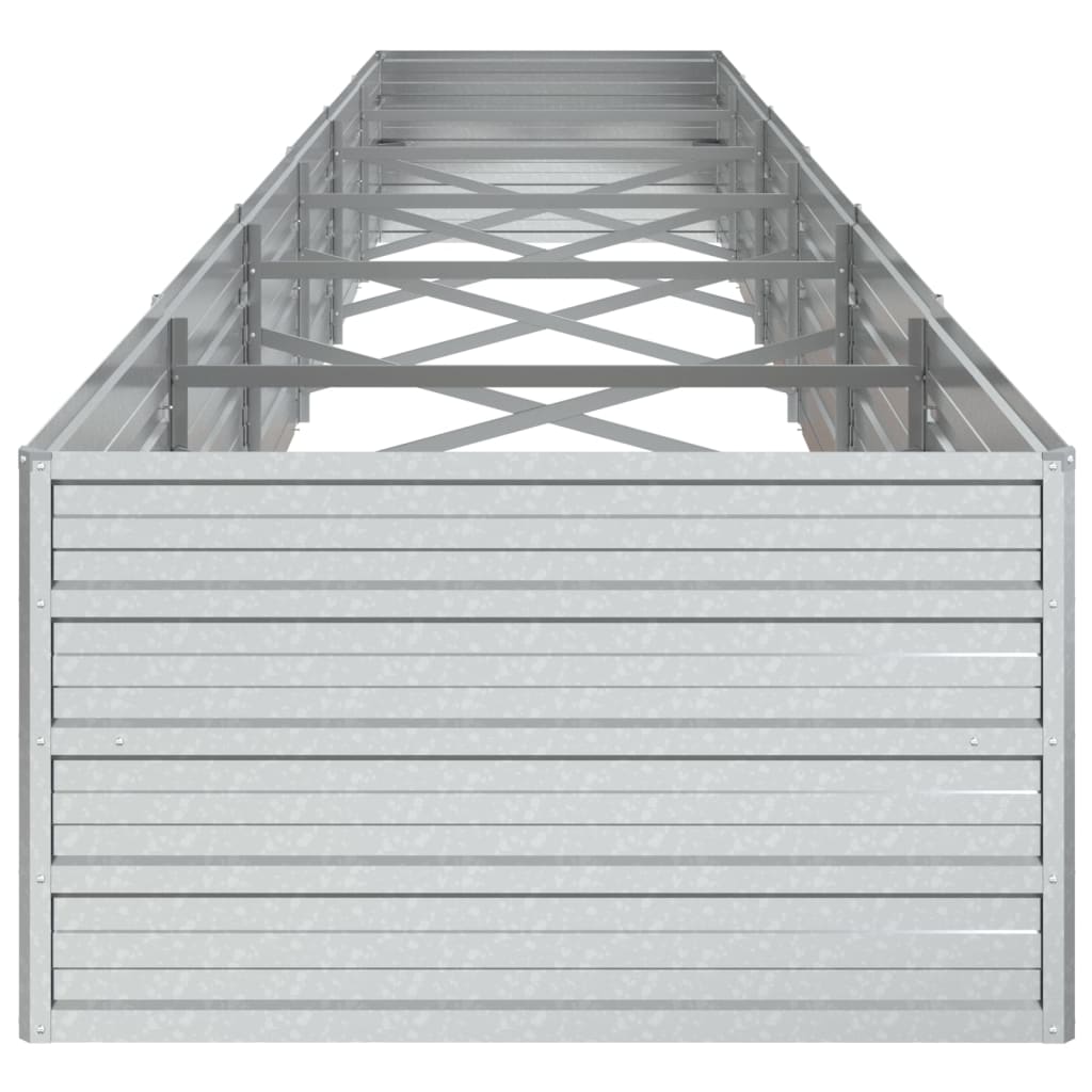 Plantenbak Verhoogd Gegalvaniseerd Staal Zilver 480 x 80 x 45 cm