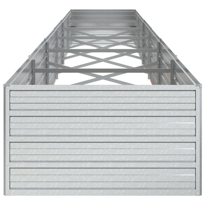 Plantenbak Verhoogd Gegalvaniseerd Staal Zilver 480 x 80 x 45 cm