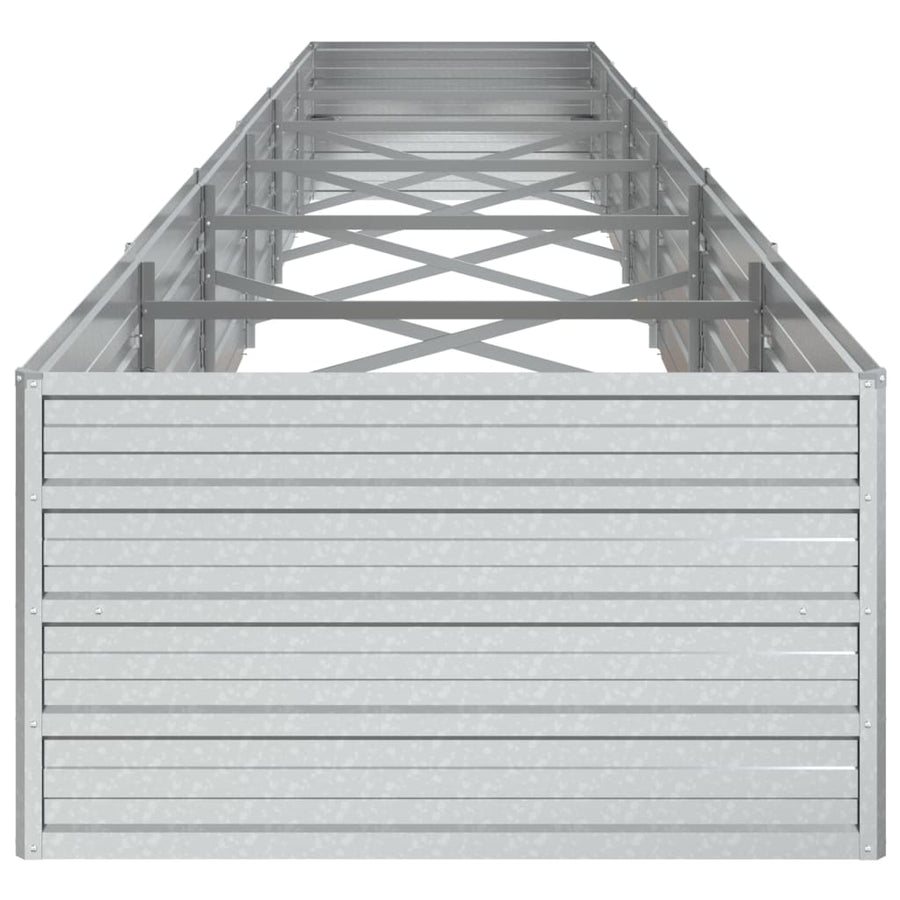 Plantenbak Verhoogd Gegalvaniseerd Staal Zilver 480 x 80 x 45 cm