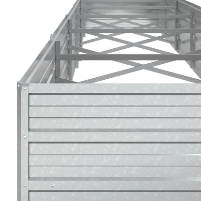Plantenbak Verhoogd Gegalvaniseerd Staal Zilver 480 x 80 x 45 cm