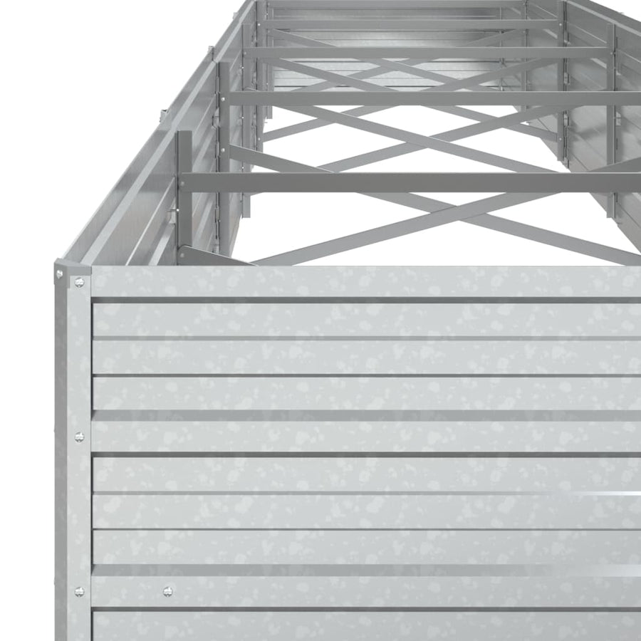 Plantenbak Verhoogd Gegalvaniseerd Staal Zilver 480 x 80 x 45 cm
