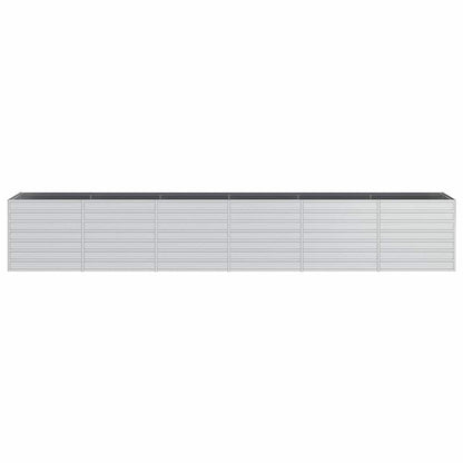 Plantenbak verhoogd 480x80x77 cm gegalvaniseerd staal zilver