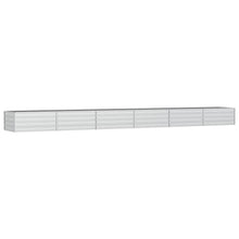 Plantenbak Verhoogd 600X80X45 Cm Gegalvaniseerd Staal Zilver 600 x 80 x 45 cm