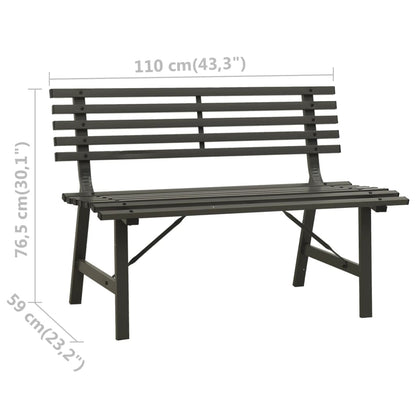 Tuinbank 110 Cm Staal Zwart