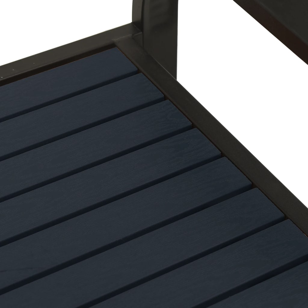 Tuinbank 24,5 Cm Staal En Hkc Zwart