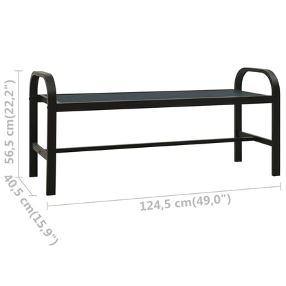 Tuinbank 24,5 Cm Staal En Hkc Zwart