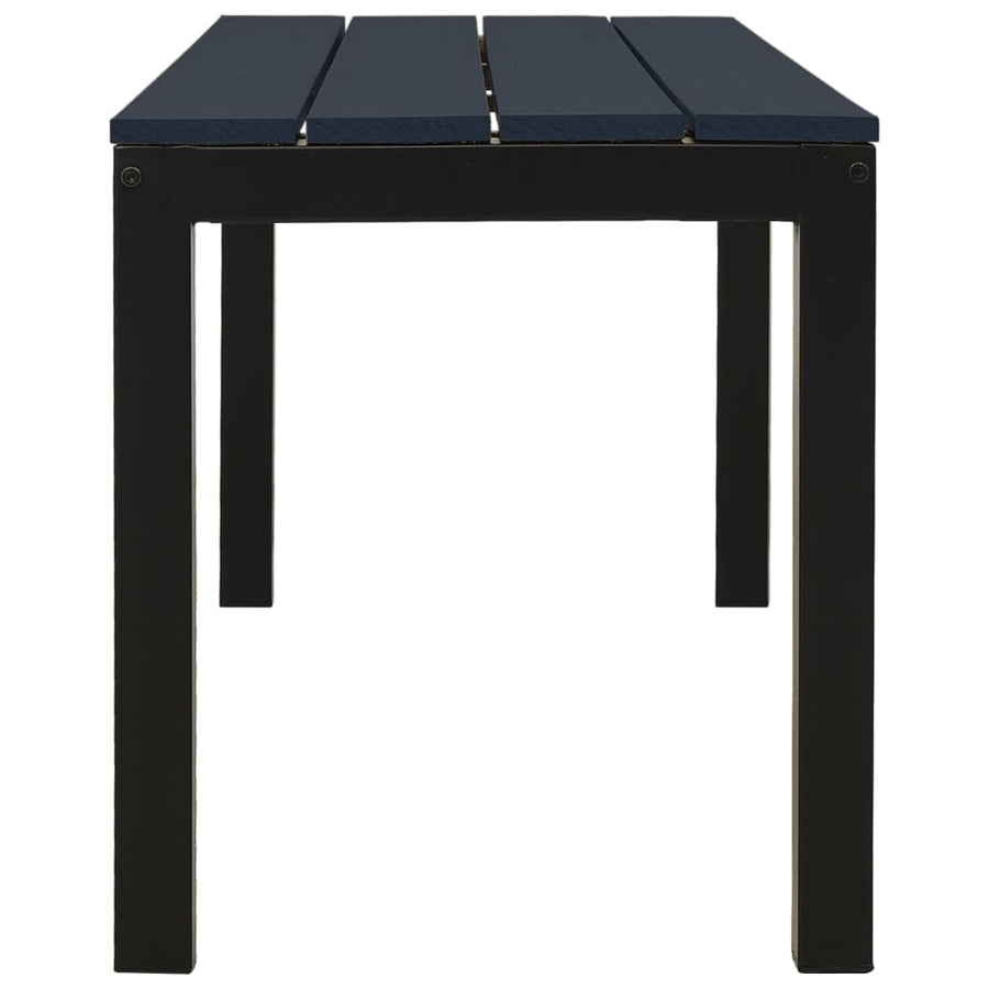 Tuinbank 110 Cm Staal En Hkc Zwart