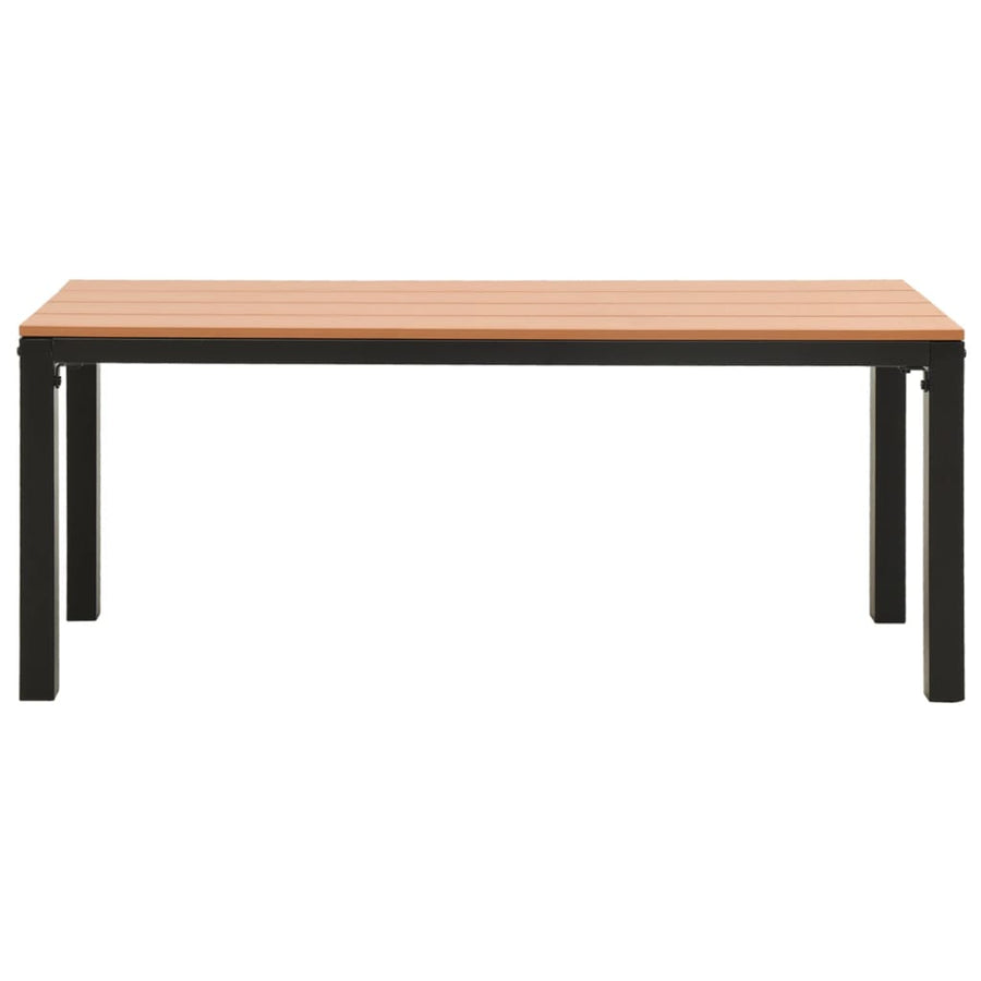 Tuinbank 0 cm staal en HKC Bruin en zwart