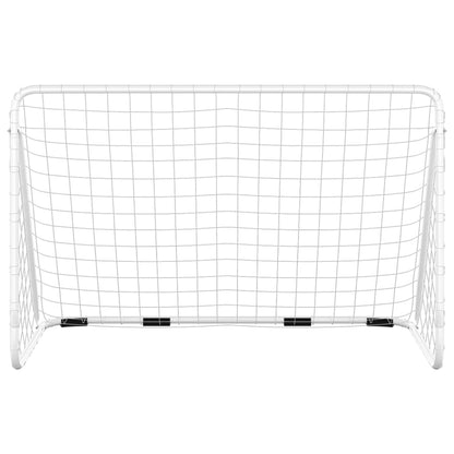 Voetbaldoel Met Net Staal Wit 180 x 90 x 120 cm
