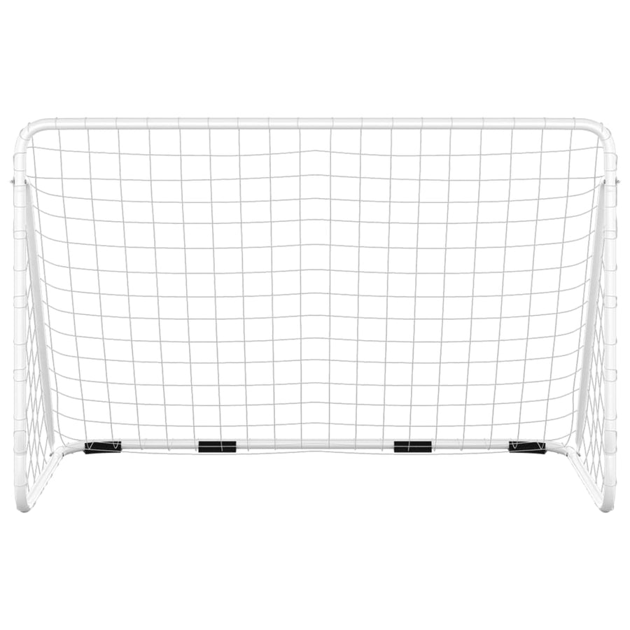 Voetbaldoel Met Net Staal Wit 180 x 90 x 120 cm