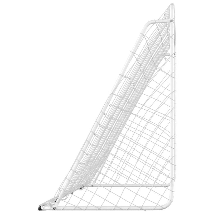 Voetbaldoel Met Net Staal Wit 366 x 122 x 182 cm
