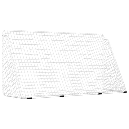 Voetbaldoel Met Net Staal Wit 366 x 122 x 182 cm
