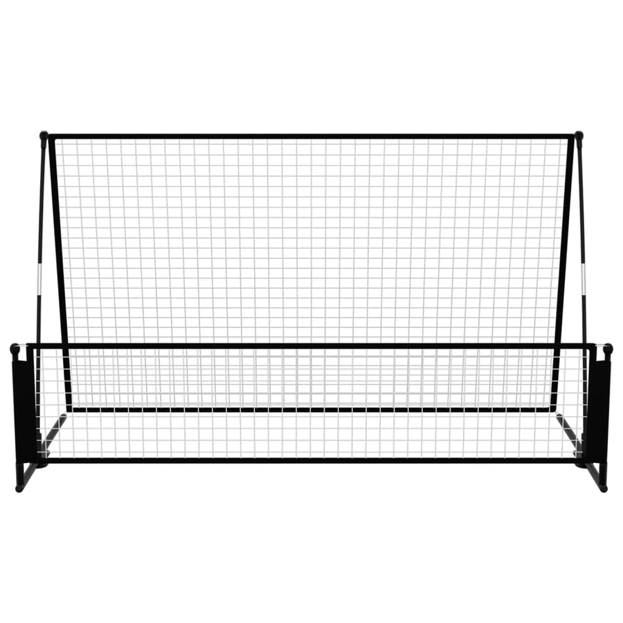 Voetbalrebounder/voetbaldoel 2-in-1 202x104x120 cm staal