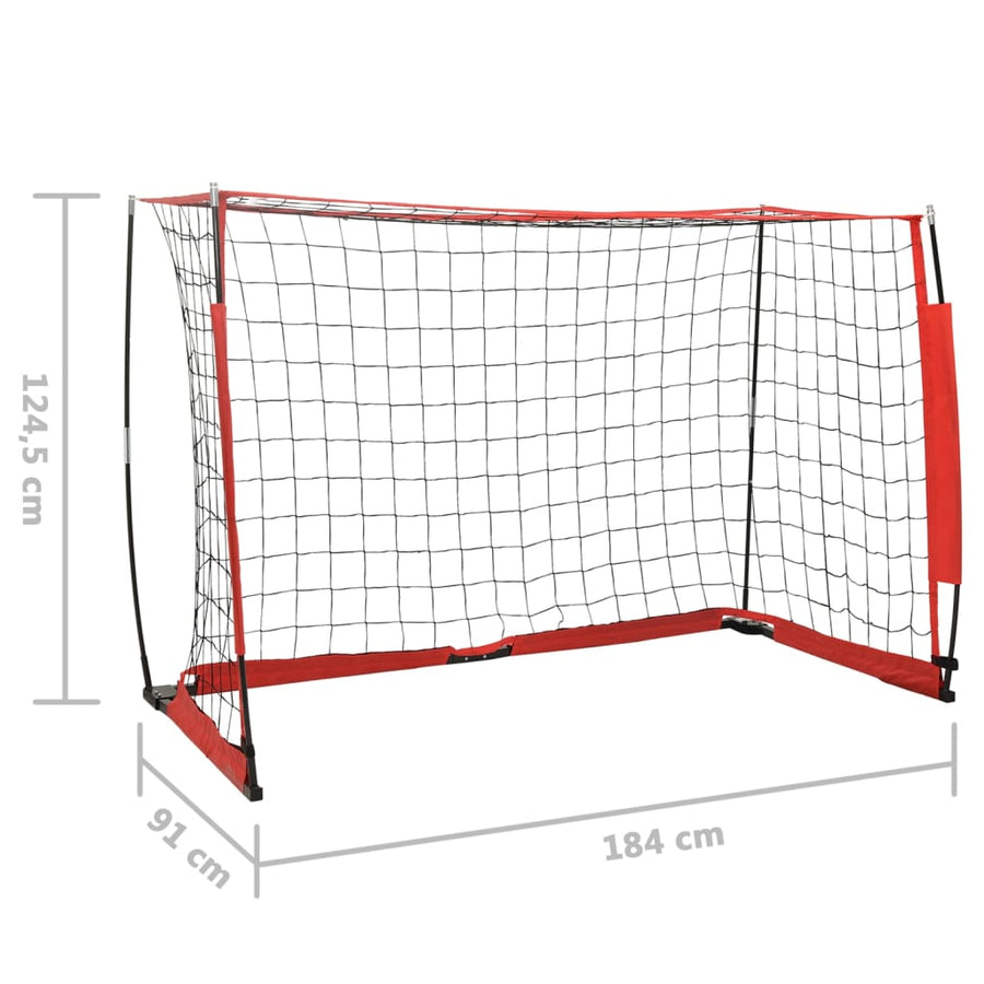 Voetbaldoel 84X9X24,5 Cm Staal 184 x 91 x 124.5 cm