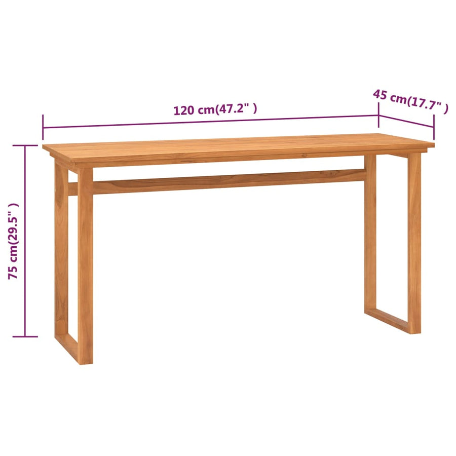 Bureau Massief Teakhout 120 x 45 x 75 cm
