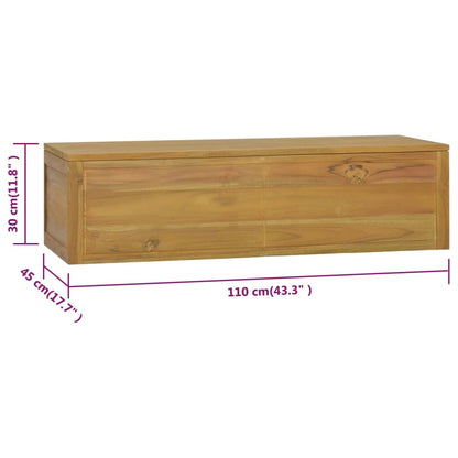 Badkamerwandkast 110x45x30 cm massief teakhout