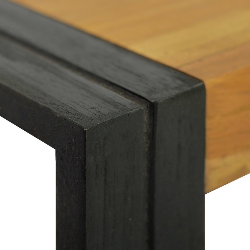Badkamerwandkast Massief Teakhout Bruin En Zwart 110 x 45 x 35 cm