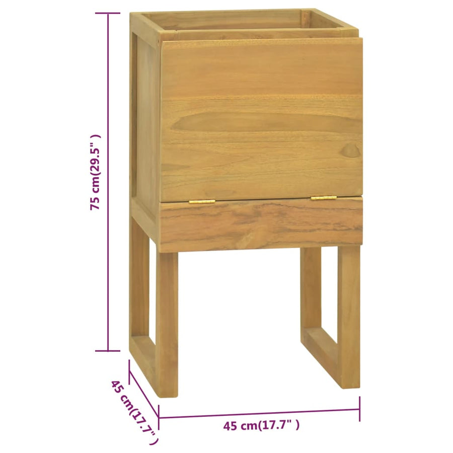 Badkamerkast 45X45X75 Cm Massief Teakhout