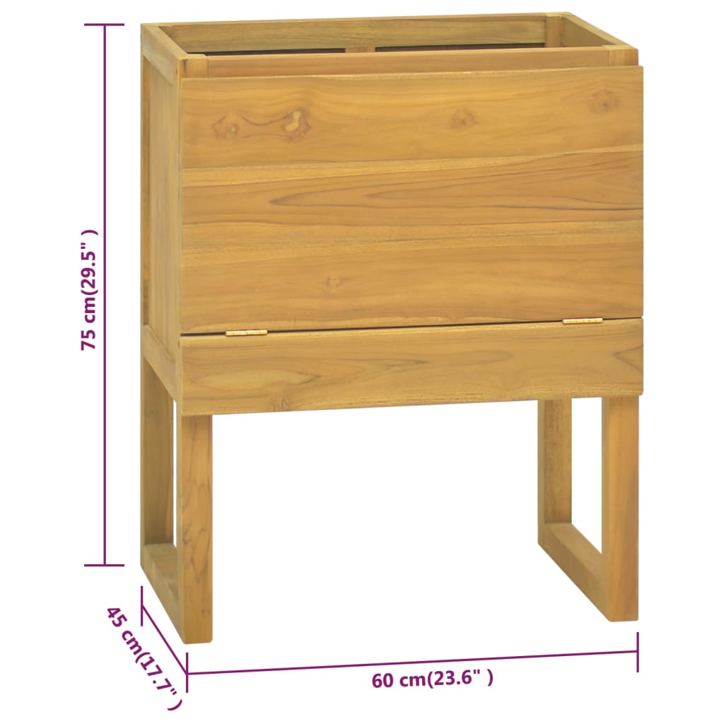 Badkamerkast 60X45X75 Cm Massief Teakhout