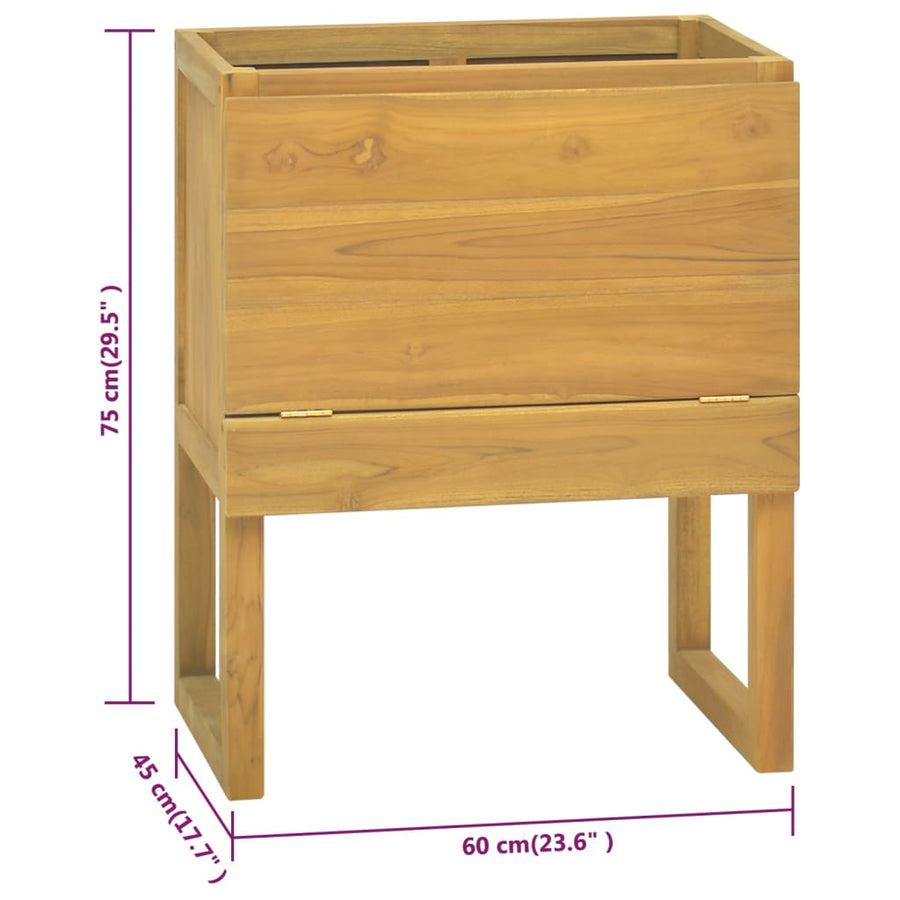Badkamerkast 60X45X75 Cm Massief Teakhout