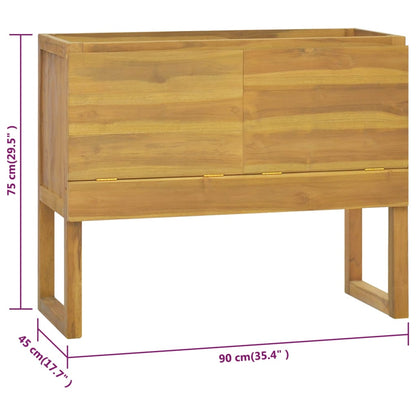 Badkamerkast 90X45X75 Cm Massief Teakhout