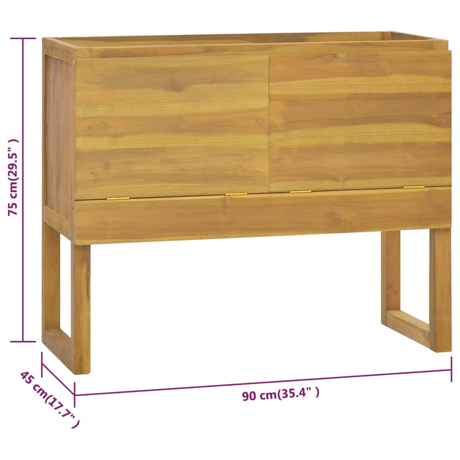 Badkamerkast 90X45X75 Cm Massief Teakhout