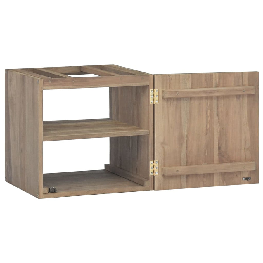 Badkamerwandkast 46X25,5X40 Cm Massief Teakhout 46 x 25.5 x 40 cm