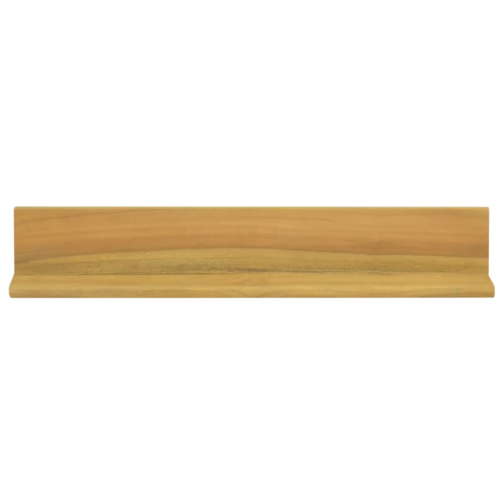 Wandschappen 2 St Massief Teakhout 60 x 10 x 10 cm