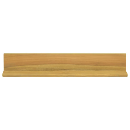 Wandschappen 2 St Massief Teakhout 60 x 10 x 10 cm