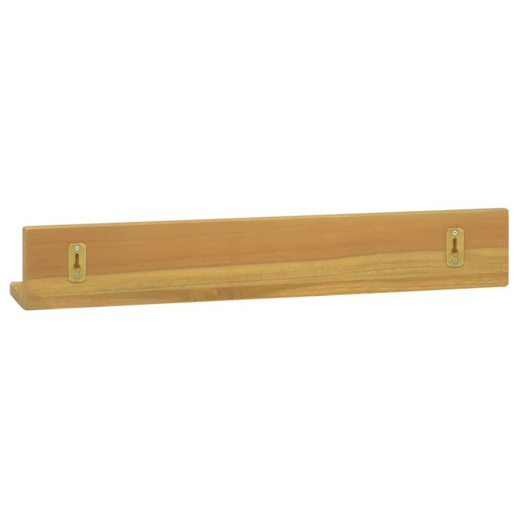 Wandschappen 2 St Massief Teakhout 60 x 10 x 10 cm