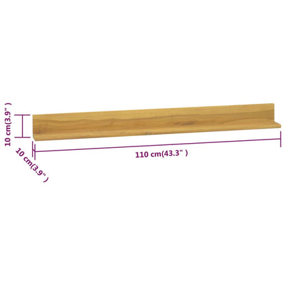 Wandschappen 2 St 110X10X10 Cm Massief Teakhout
